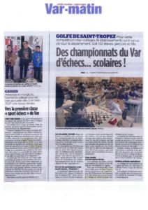Echecs – Championnat du Var
